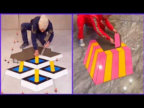Most Amazing ceramic tile installation |  Workers with great tiling skills