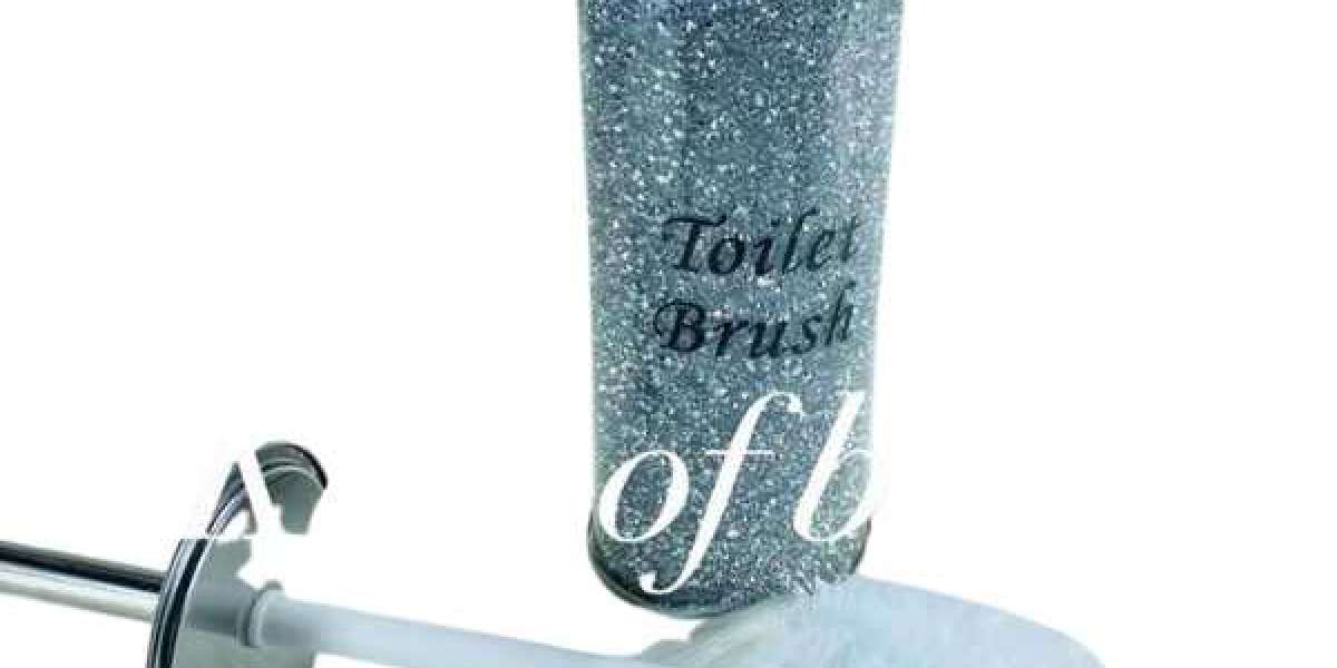 The Perfect Blend of Style and Functionality Introducing the Crushed Diamond Toilet Brush Set