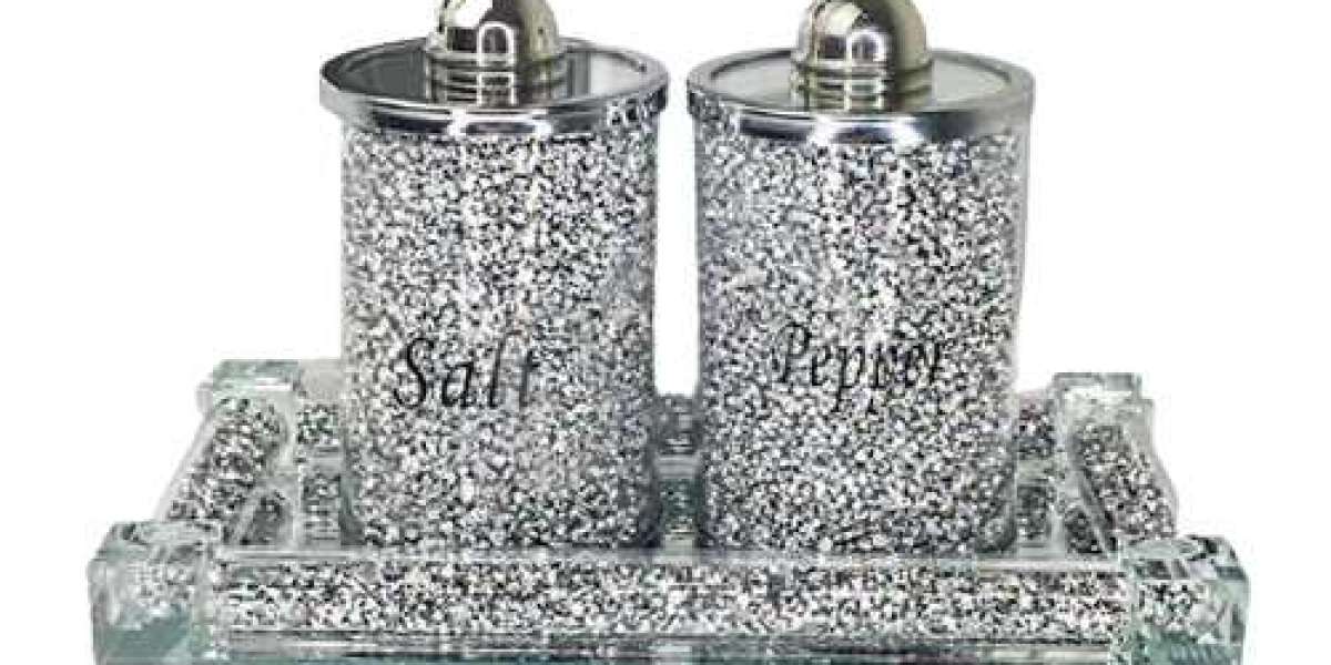 Sparkle and Style: The Allure of Crushed Diamond Salt and Pepper Pots