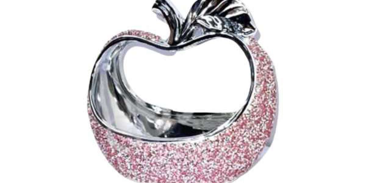 Crushed Diamond Apple Bowl: A Sparkling Touch of Elegance