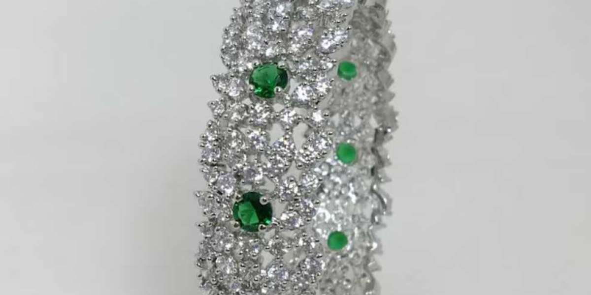 Emerald Diamond Bracelet Green Wedding Jewelry