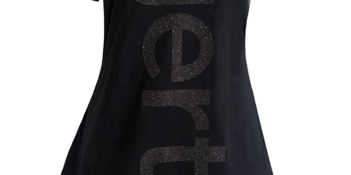 Embrace Effortless Elegance with the Black Glitter Gert Oversized T-shirt Dress