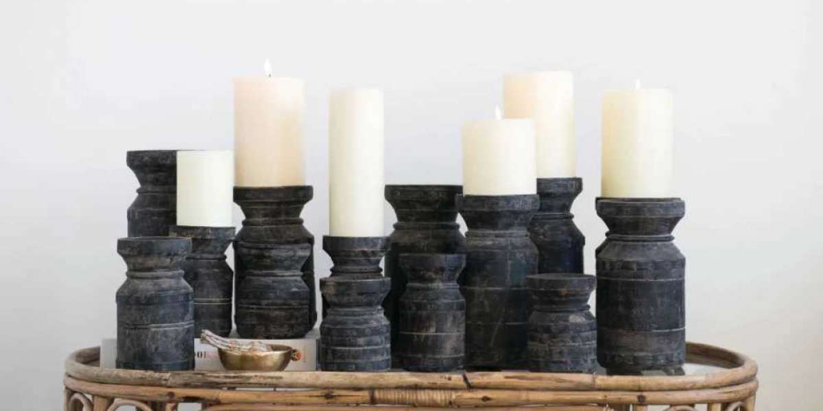 Candle Holders Wood